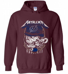 Metallica Skull Snake Tampa Bay Lightning Hoodie - zezetee