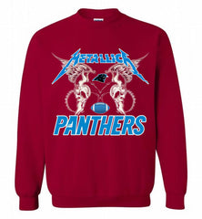 Metallica Carolina Panthers Logo Crewneck Sweatshirt - zezetee