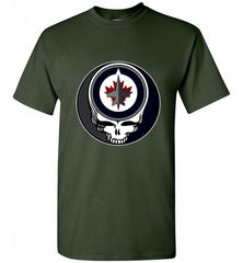 NHL TEAM WINNIPEG JETS X GRATEFUL DEAD LOGO BAND Shirt - zezetee