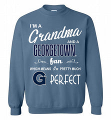 I'M A Grandma And A Georgetown Hoyas Fan Crewneck Sweatshirt - zezetee