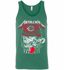 Metallica Skull Cincinnati Reds Logo Tank - zezetee