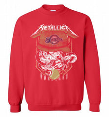 Metallica Skull Milwaukee Brewers Logo Crewneck Sweatshirt - zezetee