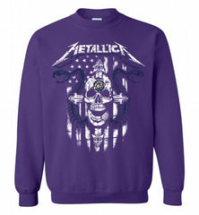 Metallica Snake Skull Utah Jazz Logo Crewneck Sweatshirt - zezetee