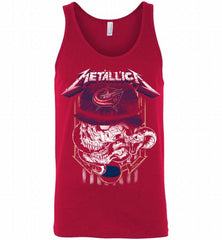 Metallica Skull Snake Columbus Blue Jackets Tank - zezetee
