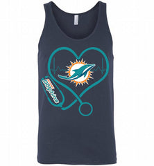 Nurse Heartbeat Miami Dolphins Tank - zezetee