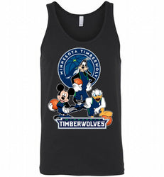 Mickey Goofy Donald Loves Minnesota Timberwolves Basketball Fans Tank
