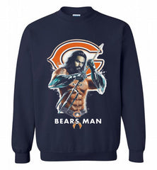 AQUAMAN CHICAGO BEARS MAN Crewneck Sweatshirt - zezetee