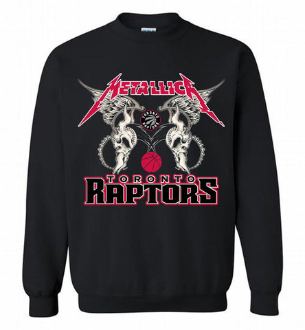 Metallica Toronto Raptors Logo Crewneck Sweatshirt - zezetee