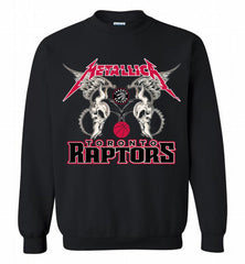 Metallica Toronto Raptors Logo Crewneck Sweatshirt - zezetee
