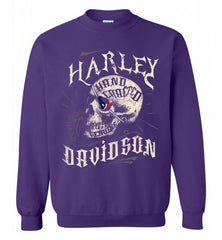HARLEY DAVIDSON SKULL Houston Texans Crewneck Sweatshirt - zezetee