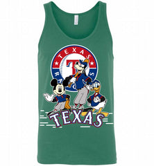 Mickey Goofy Donald Texas Rangers Teams Tank - zezetee