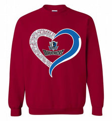 Dallas Mavericks In Diamond Heart Crewneck Sweatshirt - zezetee