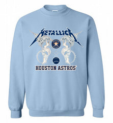 Metallica Houston Astros Logo Crewneck Sweatshirt - zezetee