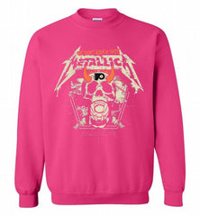Metallica We Don't Give A Shit Philadelphia Flyers Crewneck Sweatshirt - zezetee