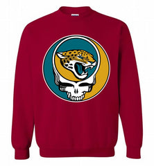Jacksonville Jaguars Grateful Dead Logo Band Crewneck Sweatshirt - zezetee