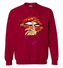 mlb cardinals lip shut the fuck up Crewneck Sweatshirt - zezetee