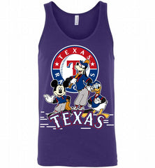 Mickey Goofy Donald Texas Rangers Teams Tank - zezetee