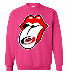 Carolina Hurricanes  x The Rolling Stones Logo Crewneck Sweatshirt - zezetee