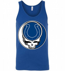Indianapolis Colts Grateful Dead Logo Band Tank - zezetee