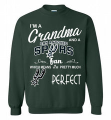 I'M A Grandma And A San Antonio Spurs Fans Perfect Crewneck Sweatshirt - zezetee