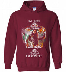 AQUAMAN I WILL DRINK CROWN ROYAL HERE THERE I WILL DRINK CROWN ROYAL EVERYWHERE Hoodie - zezetee