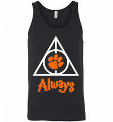 CLEMSON TIGERS UNIVERSITY PAW DEATHLY HALLOWS ALWAYS GIFT Tank - zezetee