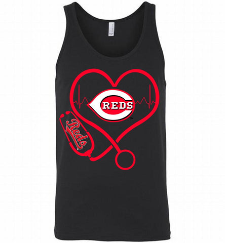 Nurse Heartbeat Cincinnati Reds Tank - zezetee