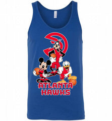 Mickey Goofy Donald Loves Atlanta Hawks Basketball Fans Tank - zezetee