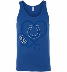 Nurse Heartbeat Indianapolis Colts Tank - zezetee