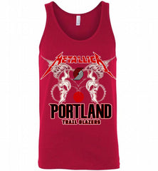 Metallica Portland Trail Blazers Logo Tank - zezetee