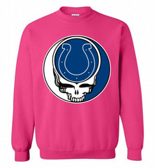 Indianapolis Colts Grateful Dead Logo Band Crewneck Sweatshirt - zezetee