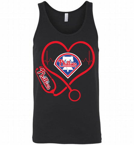 Nurse Heartbeat Philadelphia Phillies Tank - zezetee