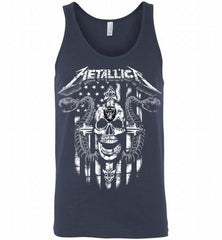 Metallica Snake Skull Oakland Raiders Logo Tank - zezetee