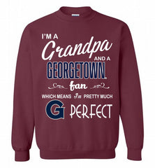 I'M A Grandpa And A Georgetown Hoyas Fan Crewneck Sweatshirt - zezetee