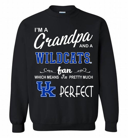I'M A Grandpa And A Kentucky Wildcats Fan Crewneck Sweatshirt - zezetee