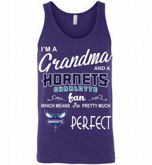 I'M A Grandma And A Charlotte Hornets Bobcats Fans Perfect Tank - zezetee