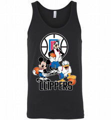 Mickey Goofy Donald Loves Los Angeles Clippers Basketball Fans Tank - zezetee