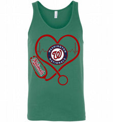 Nurse Heartbeat Washington Nationals Tank - zezetee