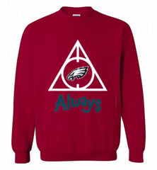 PHILADELPHIA EAGLES DEATHLY HALLOWS ALWAYS GIFT Crewneck Sweatshirt - zezetee