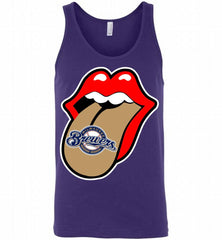 Milwaukee Brewers  x The Rolling Stones Logo Tank - zezetee