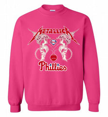 Metallica Philadelphia Phillies Logo Crewneck Sweatshirt - zezetee