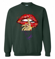 mlb cardinals lip shut the fuck up Crewneck Sweatshirt - zezetee