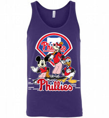 Mickey Goofy Donald Philadelphia Phillies Teams Tank - zezetee