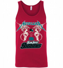 Metallica San Jose Sharks Logo Tank - zezetee