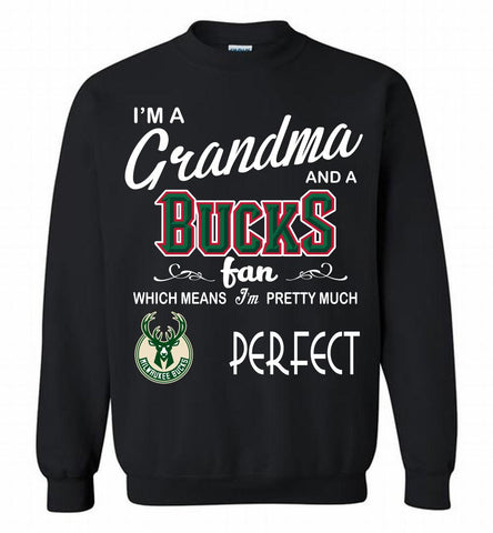I'M A Grandma And A Milwaukee Bucks Fans Perfect Crewneck Sweatshirt - zezetee