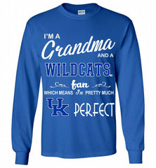 I'M A Grandma And A Kentucky Wildcats Fan Gildan Long Shirt - zezetee