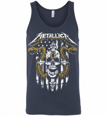 Metallica Snake Skull Boston Bruins Logo Tank - zezetee