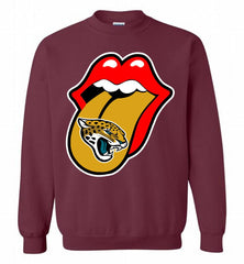Jacksonville Jaguars  x The Rolling Stones Logo Crewneck Sweatshirt - zezetee