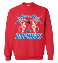 Metallica Carolina Panthers Logo Crewneck Sweatshirt - zezetee
