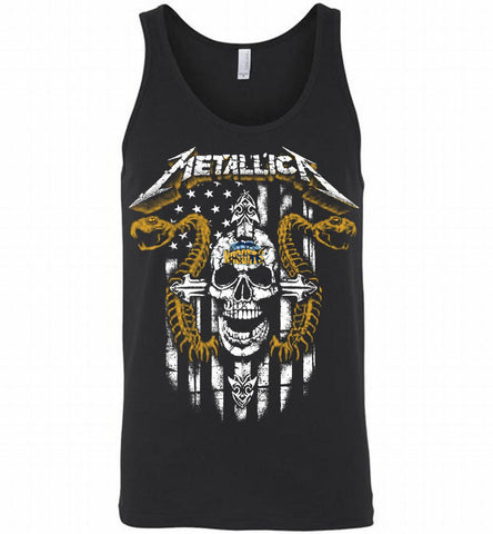 Metallica Snake Skull Denver Nuggets Logo Tank - zezetee